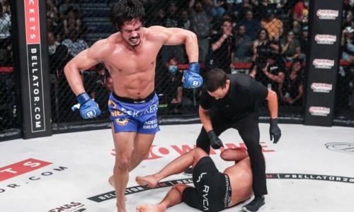 Главный бой турнира Bellator завершился ярким нокаутом. Видео