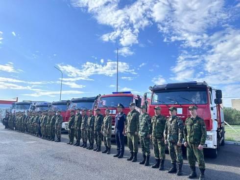 Карагандинские пожарные выехали на подмогу в область Абай