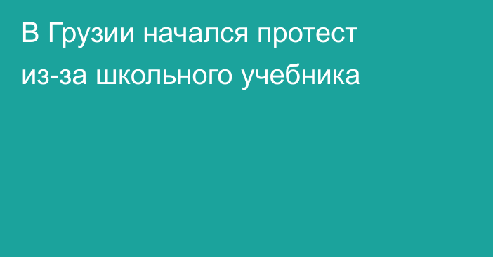 В Грузии начался протест из-за школьного учебника