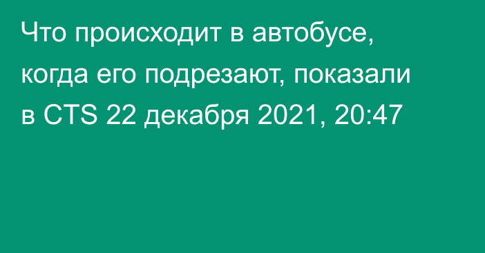 Что происходит в автобусе, когда его подрезают, показали в CTS
                22 декабря 2021, 20:47