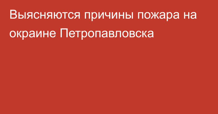 Выясняются причины пожара на окраине Петропавловска