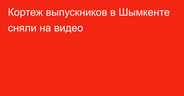 Кортеж выпускников в Шымкенте сняли на видео