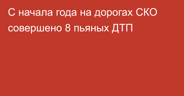 С начала года на дорогах СКО совершено 8 пьяных ДТП