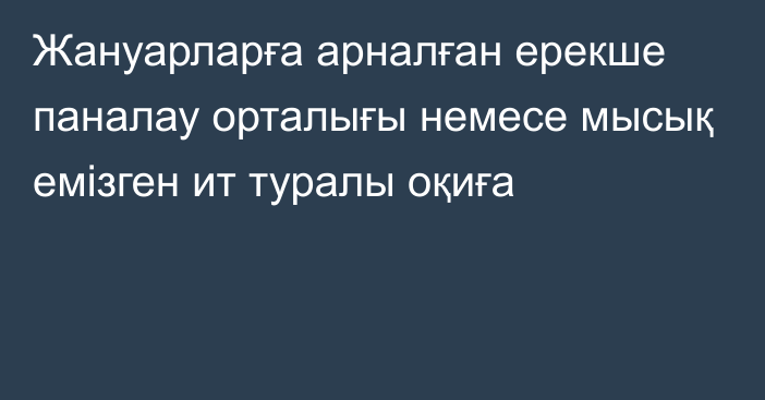 Жануарларға арналған ерекше паналау орталығы немесе мысық емізген ит туралы оқиға