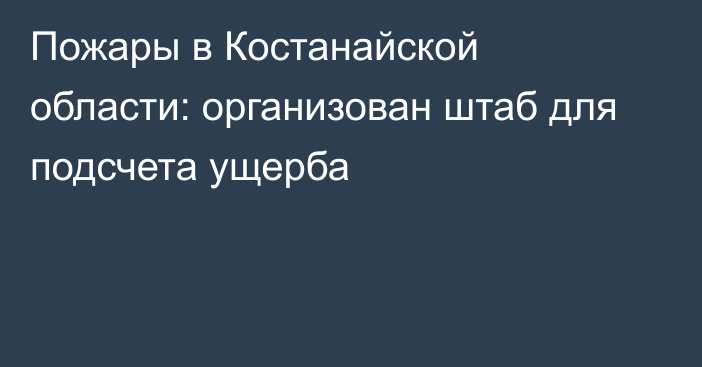 Пожары в Костанайской области: организован штаб для подсчета ущерба