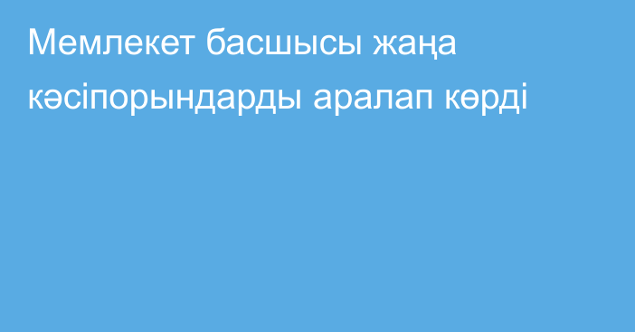 Мемлекет басшысы жаңа кәсіпорындарды аралап көрді