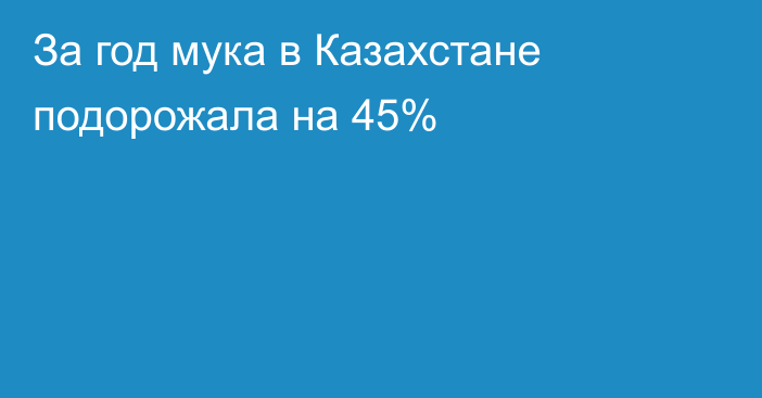 За год мука в Казахстане подорожала на 45%