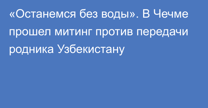 «Останемся без воды». В Чечме прошел митинг против передачи родника Узбекистану