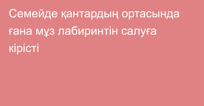 Семейде қантардың ортасында ғана мұз лабиринтін салуға кірісті