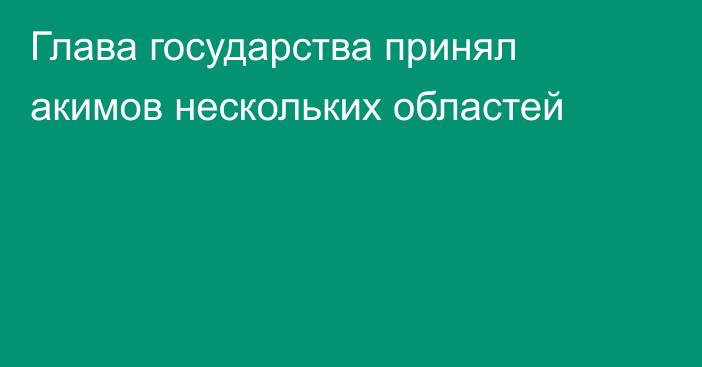 Глава государства принял акимов нескольких областей  