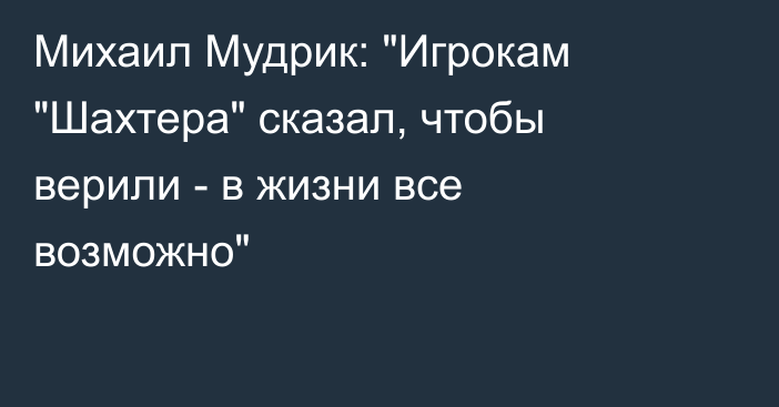 Михаил Мудрик: 