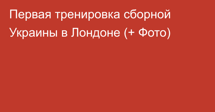 Первая тренировка сборной Украины в Лондоне (+ Фото)