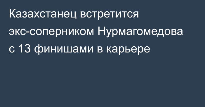 Казахстанец встретится экс-соперником Нурмагомедова с 13 финишами в карьере