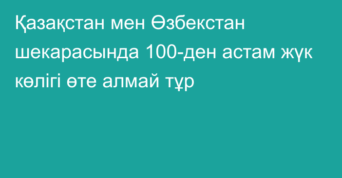 Қазақстан мен Өзбекстан шекарасында 100-ден астам жүк көлігі өте алмай тұр