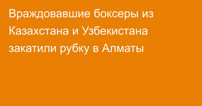 Враждовавшие боксеры из Казахстана и Узбекистана закатили рубку в Алматы