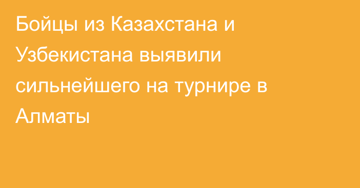 Бойцы из Казахстана и Узбекистана выявили сильнейшего на турнире в Алматы