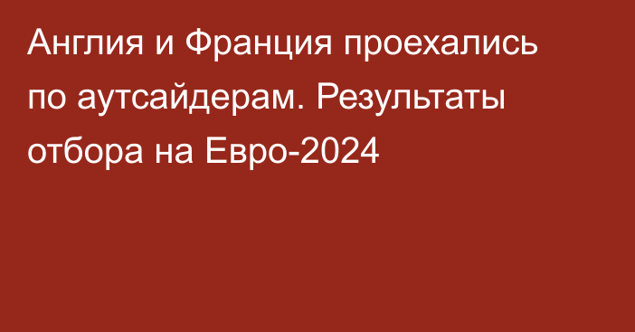 Англия и Франция проехались по аутсайдерам. Результаты отбора на Евро-2024