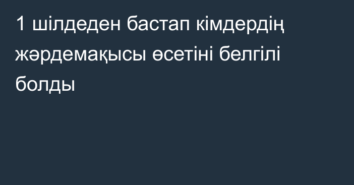 1 шілдеден бастап кімдердің жәрдемақысы өсетіні белгілі болды