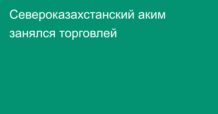 Североказахстанский аким занялся торговлей