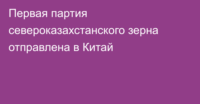 Первая партия североказахстанского зерна отправлена в Китай