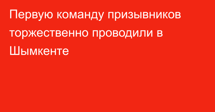 Первую команду призывников торжественно проводили в Шымкенте