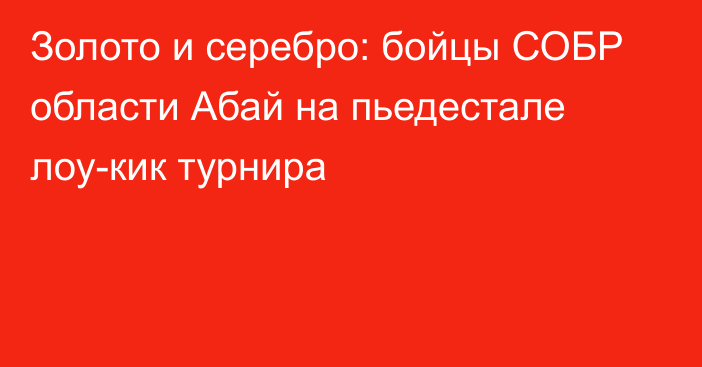 Золото и серебро: бойцы СОБР области Абай на пьедестале лоу-кик турнира