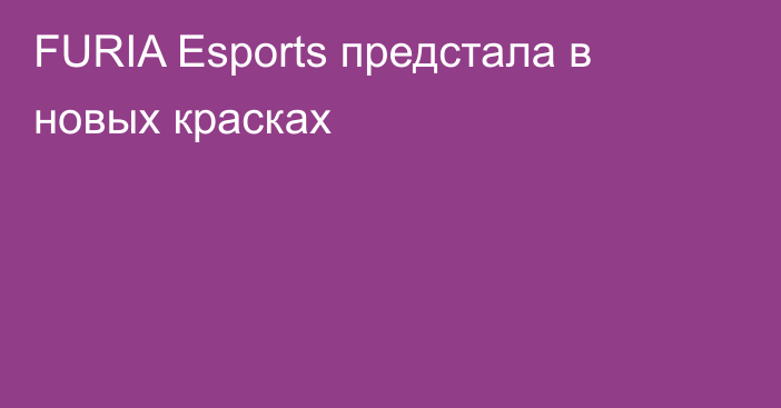 FURIA Esports предстала в новых красках