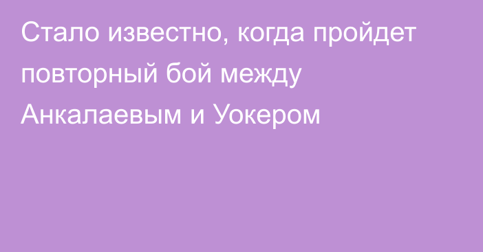 Стало известно, когда пройдет повторный бой между Анкалаевым и Уокером