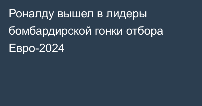 Роналду вышел в лидеры бомбардирской гонки отбора Евро-2024