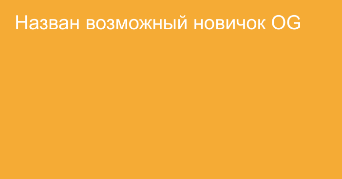 Назван возможный новичок OG