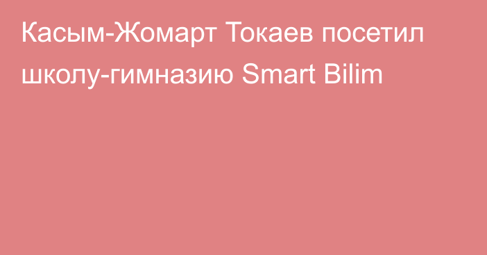 Касым-Жомарт Токаев посетил школу-гимназию Smart Bilim