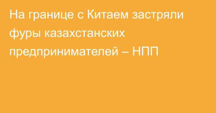 На границе с Китаем застряли фуры казахстанских предпринимателей – НПП