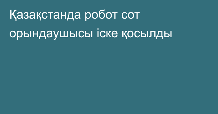 Қазақстанда робот сот орындаушысы іске қосылды