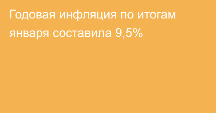 Годовая инфляция по итогам января составила 9,5%