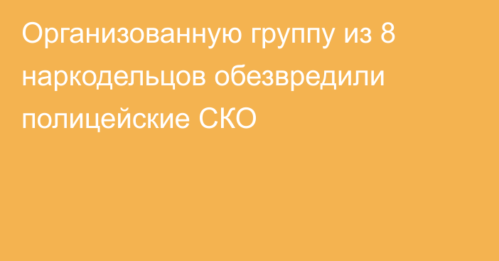 Организованную группу из 8 наркодельцов обезвредили полицейские СКО