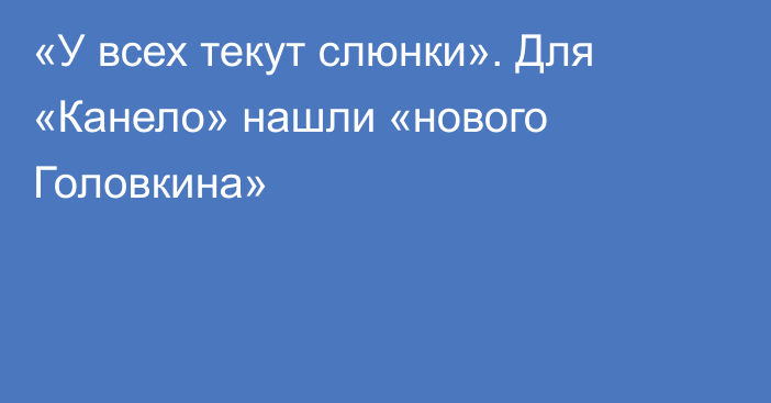 «У всех текут слюнки». Для «Канело» нашли «нового Головкина»