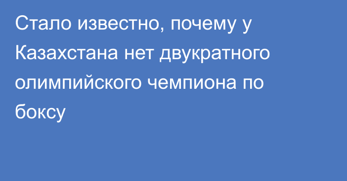 Стало известно, почему у Казахстана нет двукратного олимпийского чемпиона по боксу