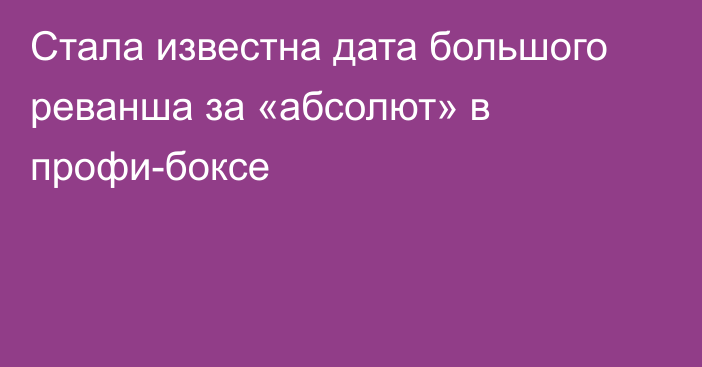 Стала известна дата большого реванша за «абсолют» в профи-боксе