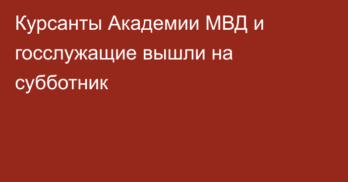 Курсанты Академии МВД и госслужащие вышли на субботник