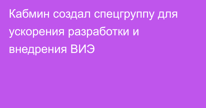 Кабмин создал спецгруппу для ускорения разработки и внедрения ВИЭ