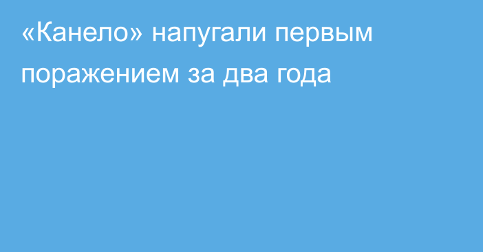 «Канело» напугали первым поражением за два года