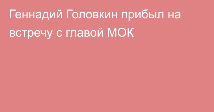 Геннадий Головкин прибыл на встречу с главой МОК