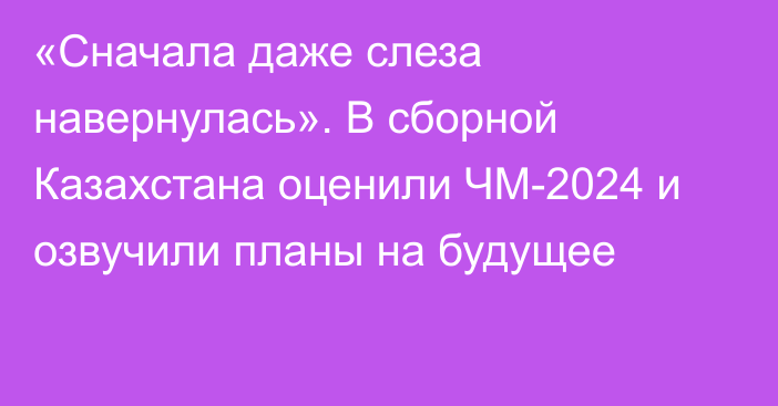 «Сначала даже слеза навернулась». В сборной Казахстана оценили ЧМ-2024 и озвучили планы на будущее