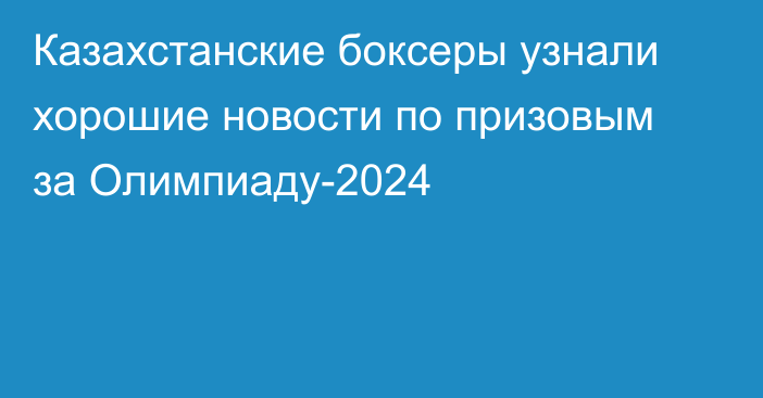 Казахстанские боксеры узнали хорошие новости по призовым за Олимпиаду-2024