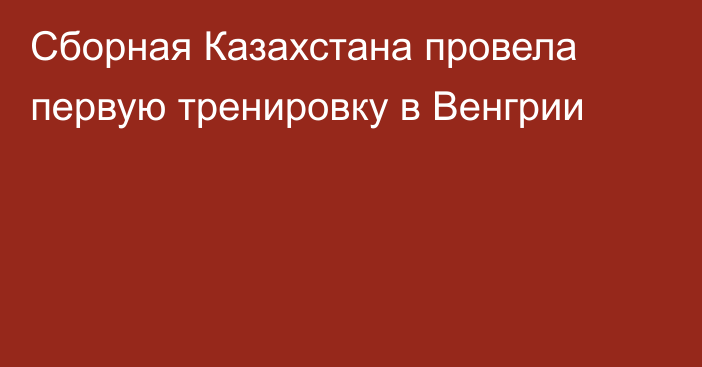 Сборная Казахстана провела первую тренировку в Венгрии