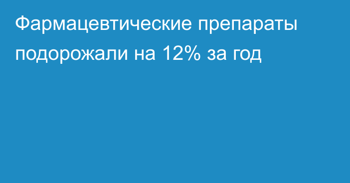 Фармацевтические препараты подорожали на 12% за год