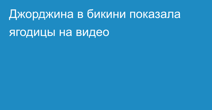 Джорджина в бикини показала ягодицы на видео