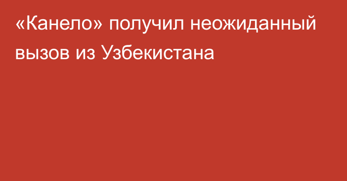 «Канело» получил неожиданный вызов из Узбекистана