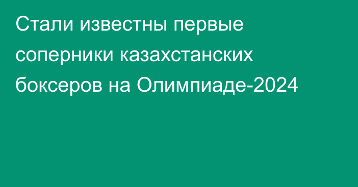 Стали известны первые соперники казахстанских боксеров на Олимпиаде-2024