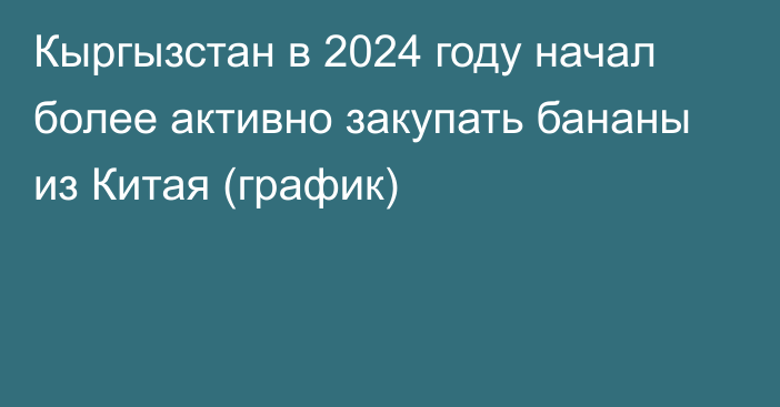 Кыргызстан в 2024 году начал более активно закупать бананы из Китая (график)